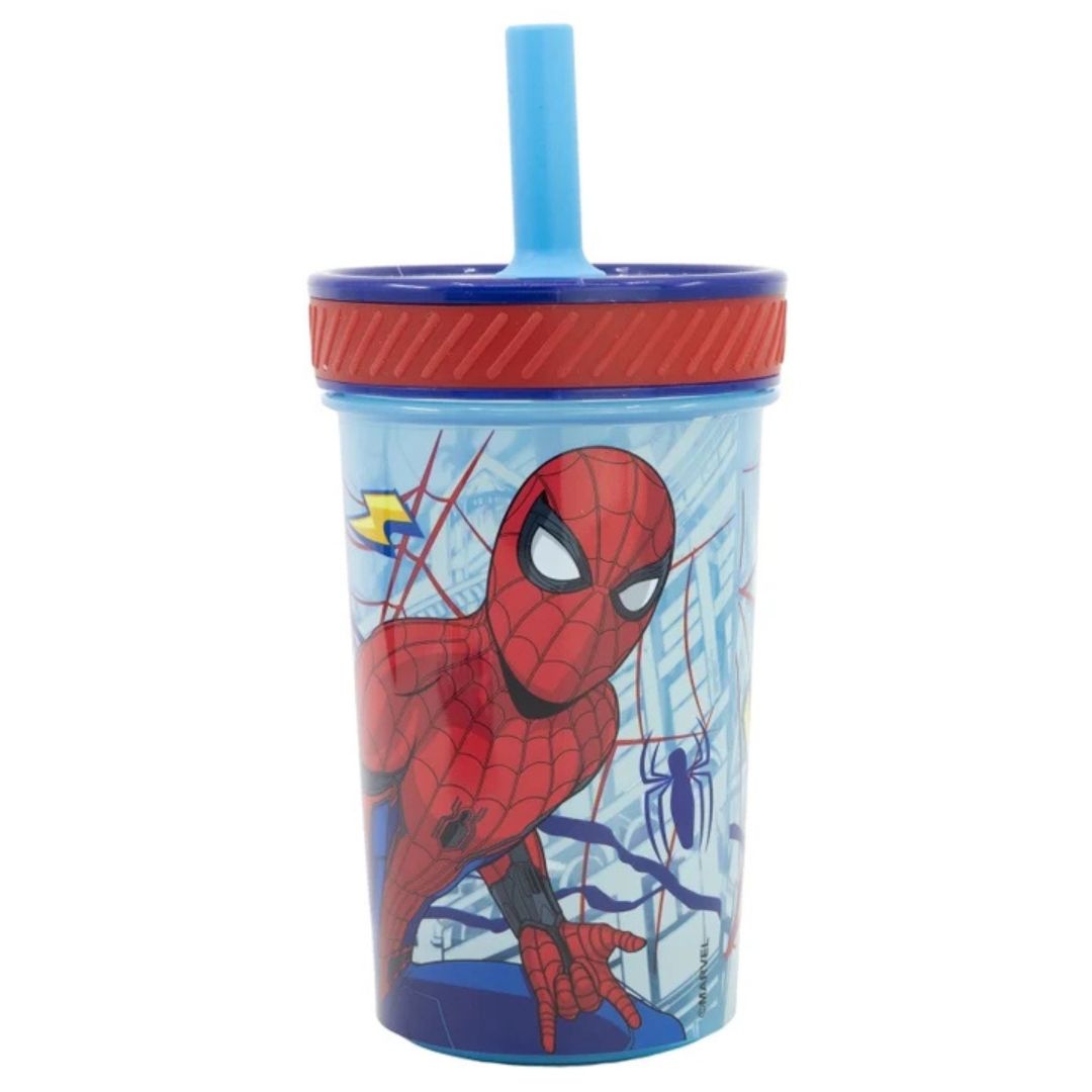 Stor Spiderman Dimension Drop Safe Silicone Straw Tumbler 370ml