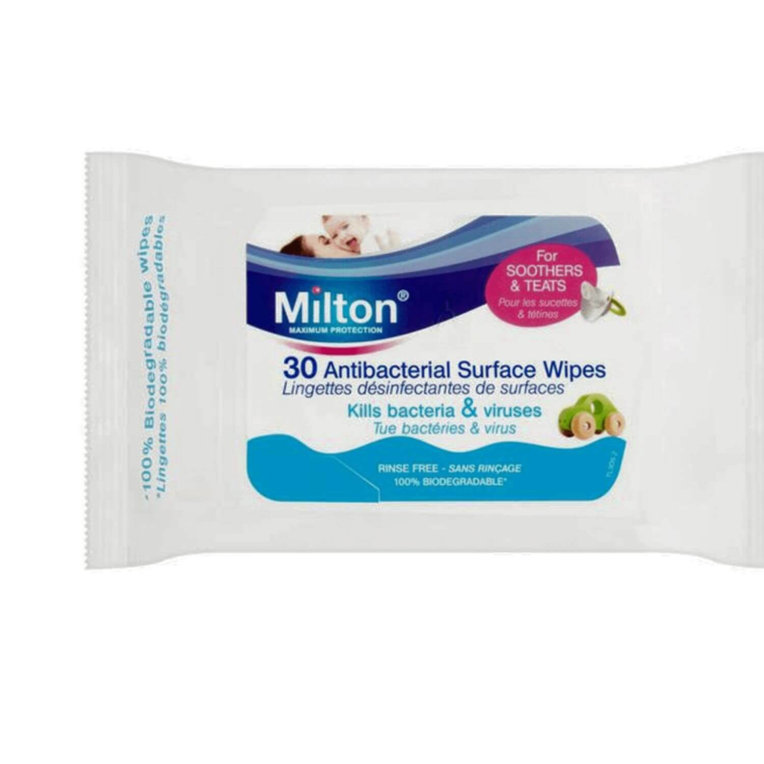 Milton Antibacterial Surface Wipes 30s