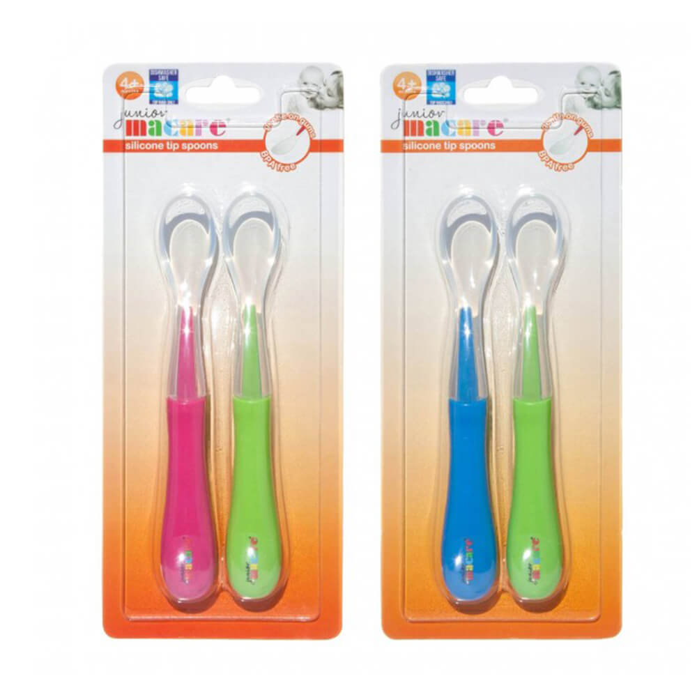 Junior Macare Silicone Tip Spoons 2pk