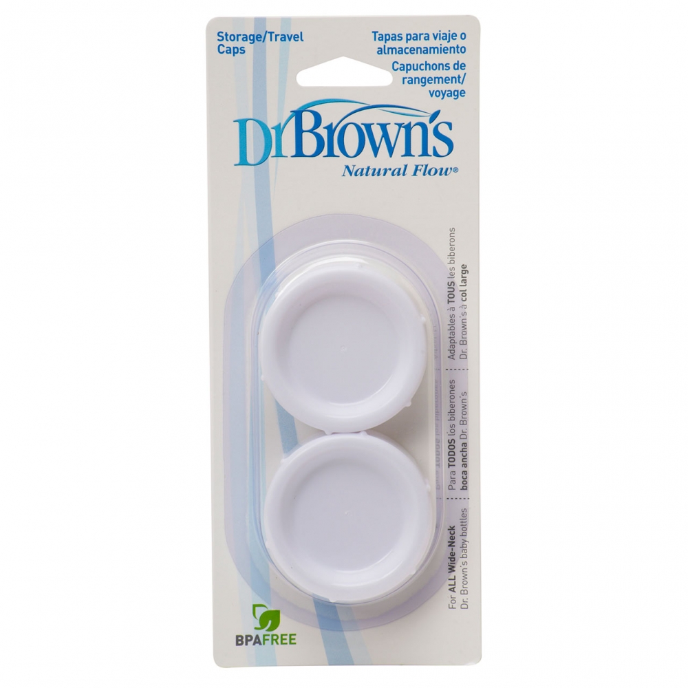 Dr Brown Travel Caps 2 Pack