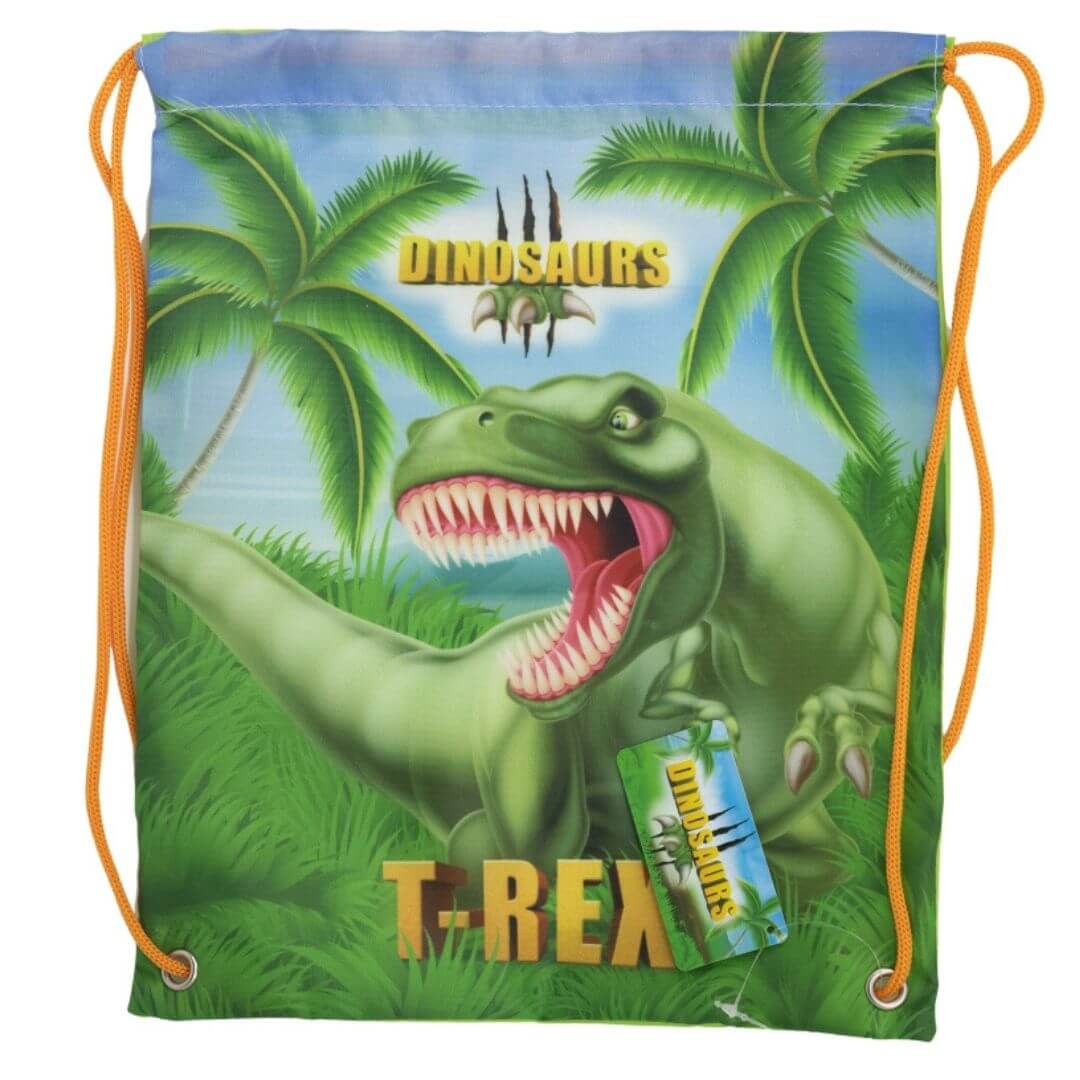 STOR Dinosaur Drawstring Lunch Bag