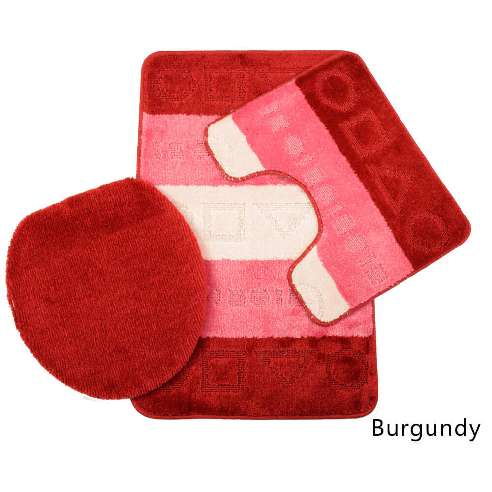 Jimmy Shadow Modena Collection 3 Piece Multi Bath Mat Set