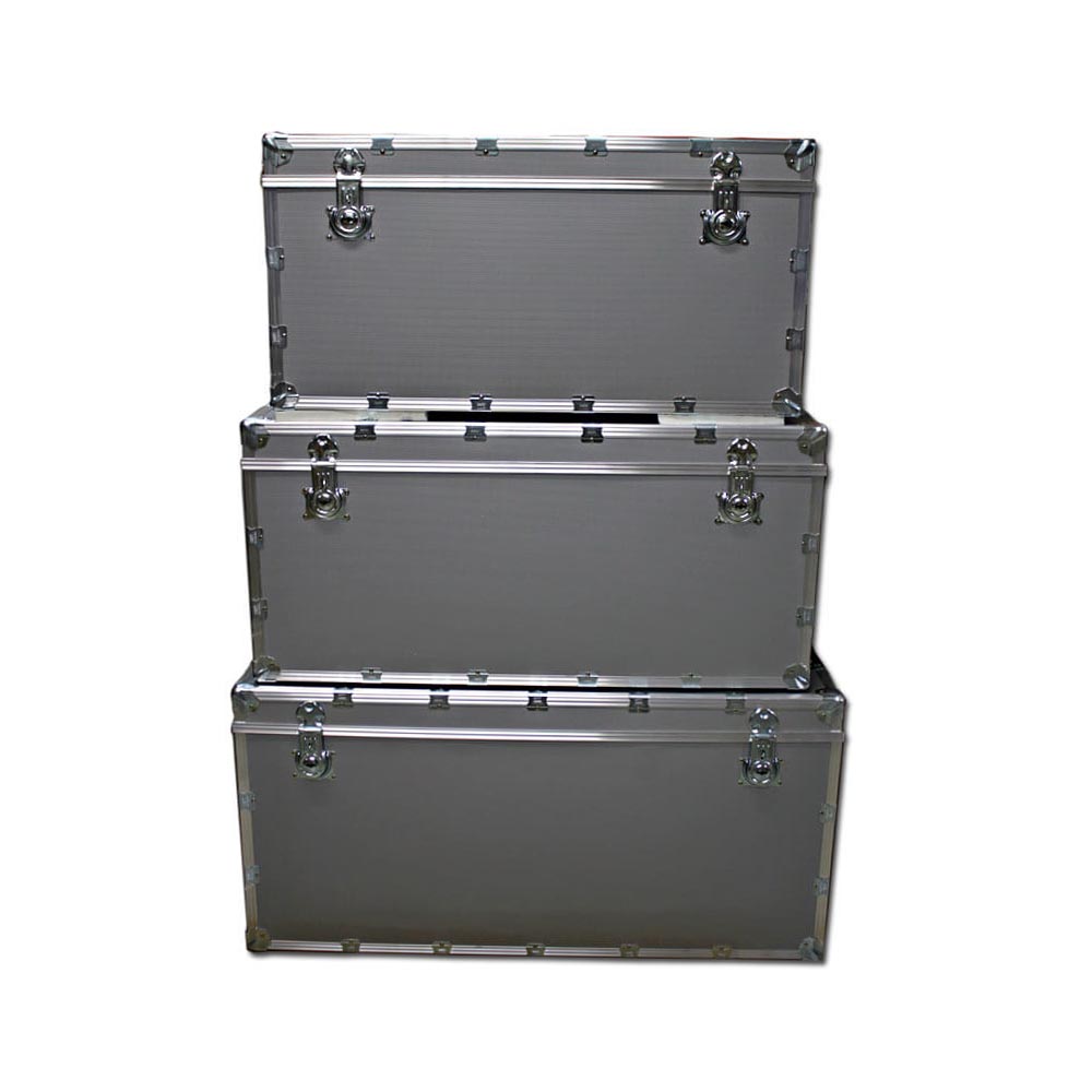 Italian Aluminium 3 Piece Trunks Set