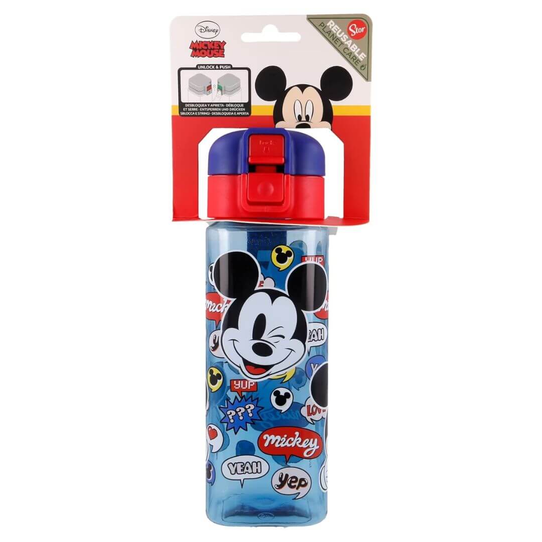 STOR Mickey Safety Lock Square Bottle 550ml