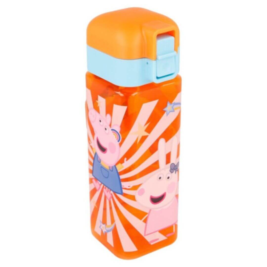 STOR Peppa Pig Safety Lock Square Bottle 550ml