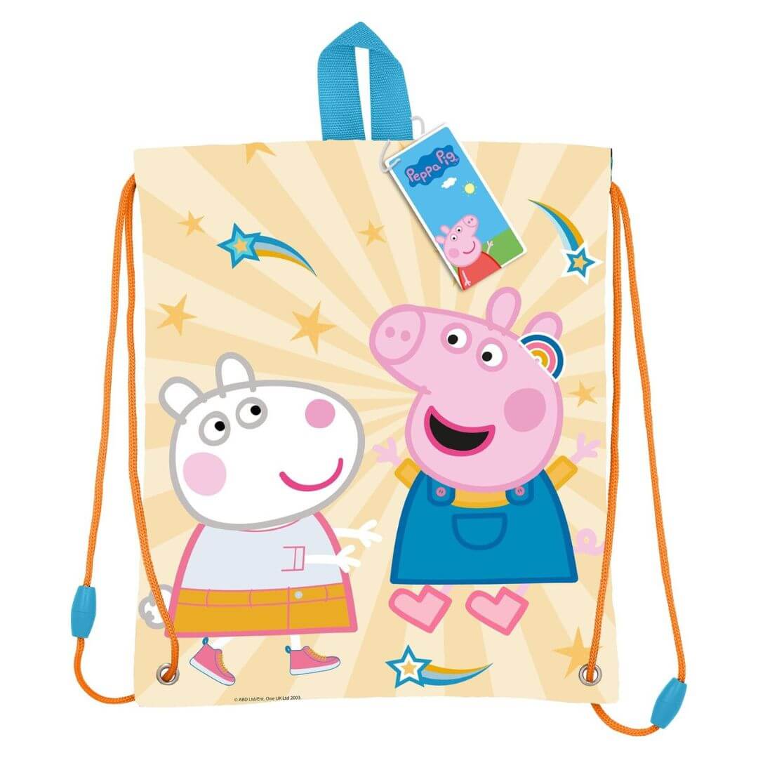 STOR Peppa Pig Drawstring Lunch Bag