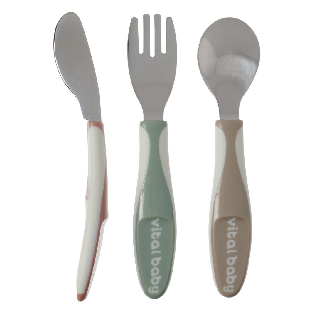 Vital Baby Nourish Big Kid Cutlery 3 Pack Natural