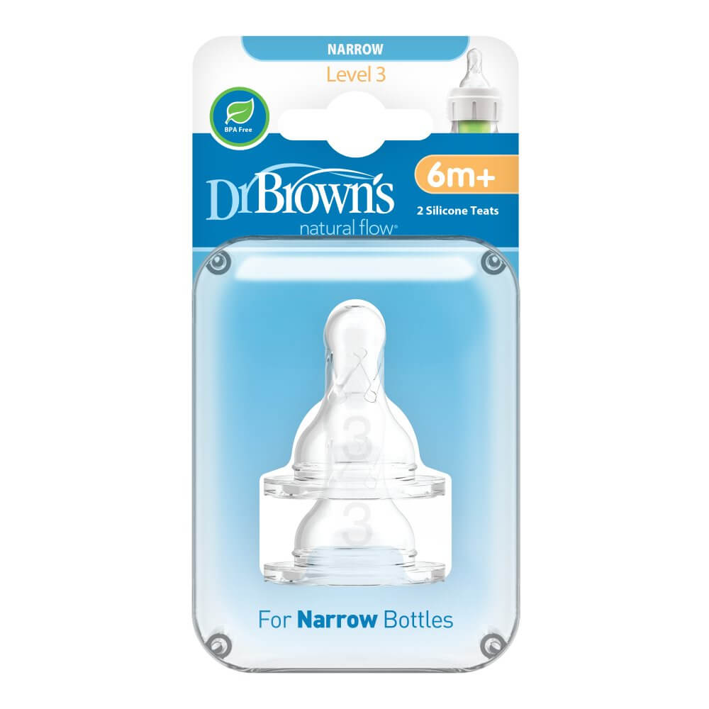Dr Brown's Narrow Neck Level 3 Teats 2 Pack