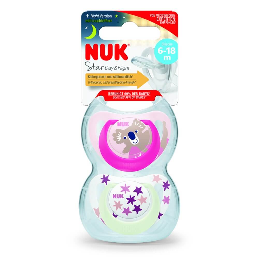 Nuk Star Day Night Soother 6-18m