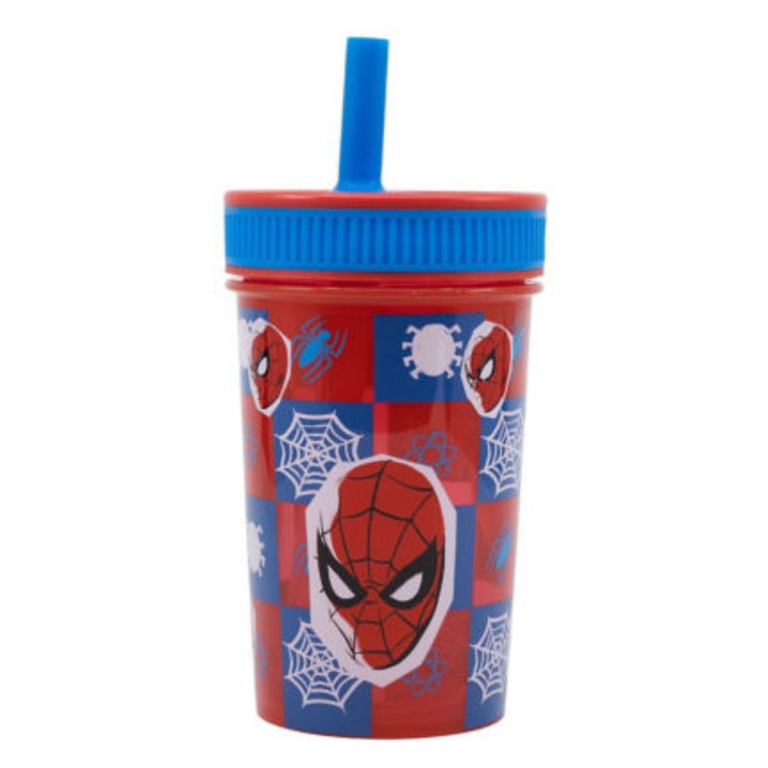 STOR Spiderman Leak-Proof Silicone Straw Tumbler