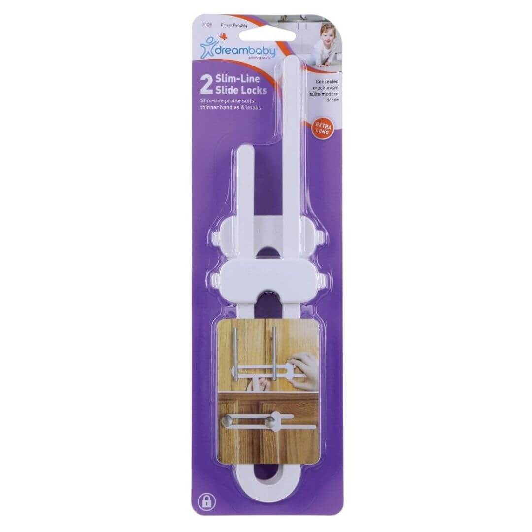 Dreambaby Slimline Slide Lock 2 Pack