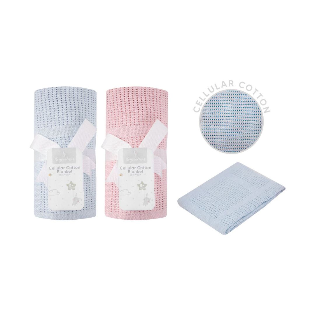 Hugs & Kisses Hugs & Kisses Cellular Blanket - 2 Assorted Colour