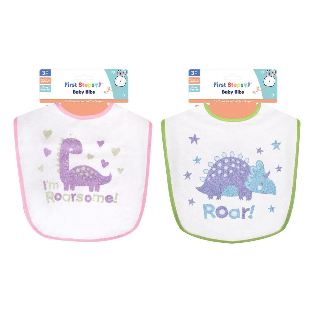 First Steps Baby Bib Vat Free - 2 Assorted Designs