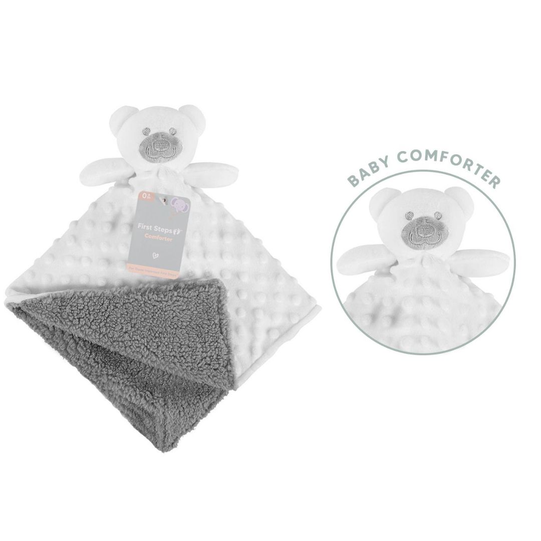 First Steps Plush Double-sided Baby Comforter