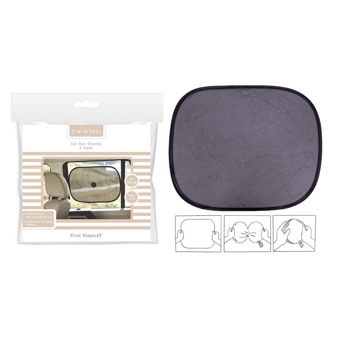 First Steps Mesh Car Travel Sun Shades - Pack of 2