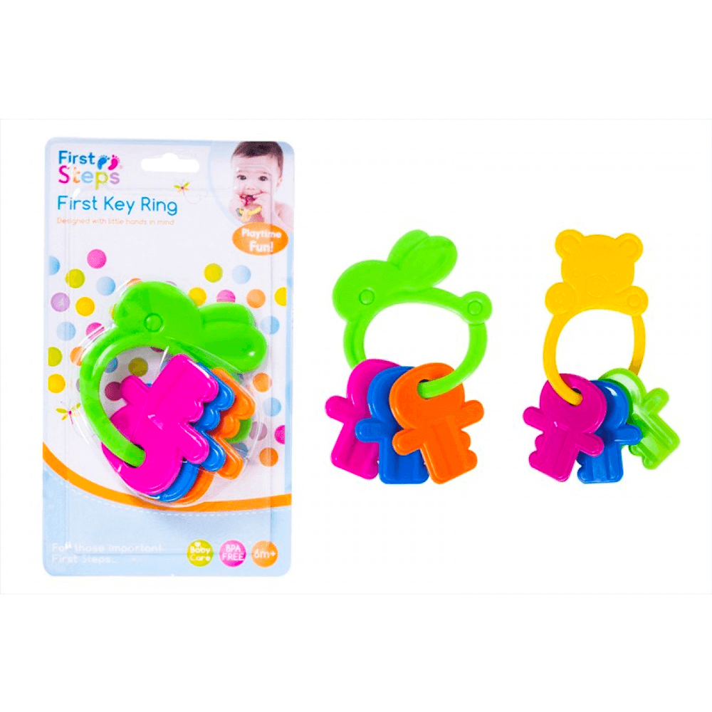 First Steps First Key Ring Teddy/Rabbit Assorted