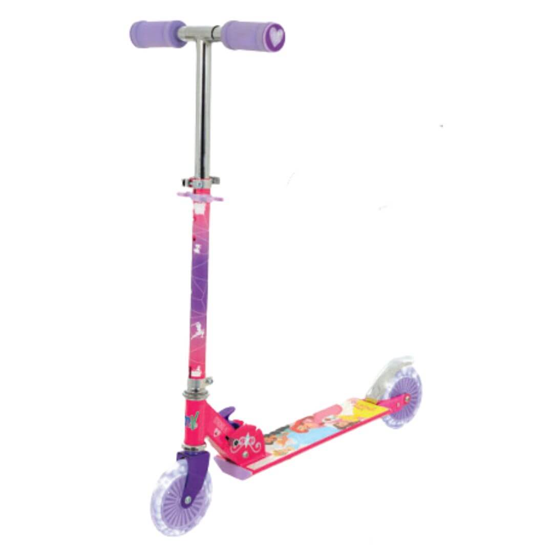 Disney Princess Folding Inline Scooter with Light Up Wheels