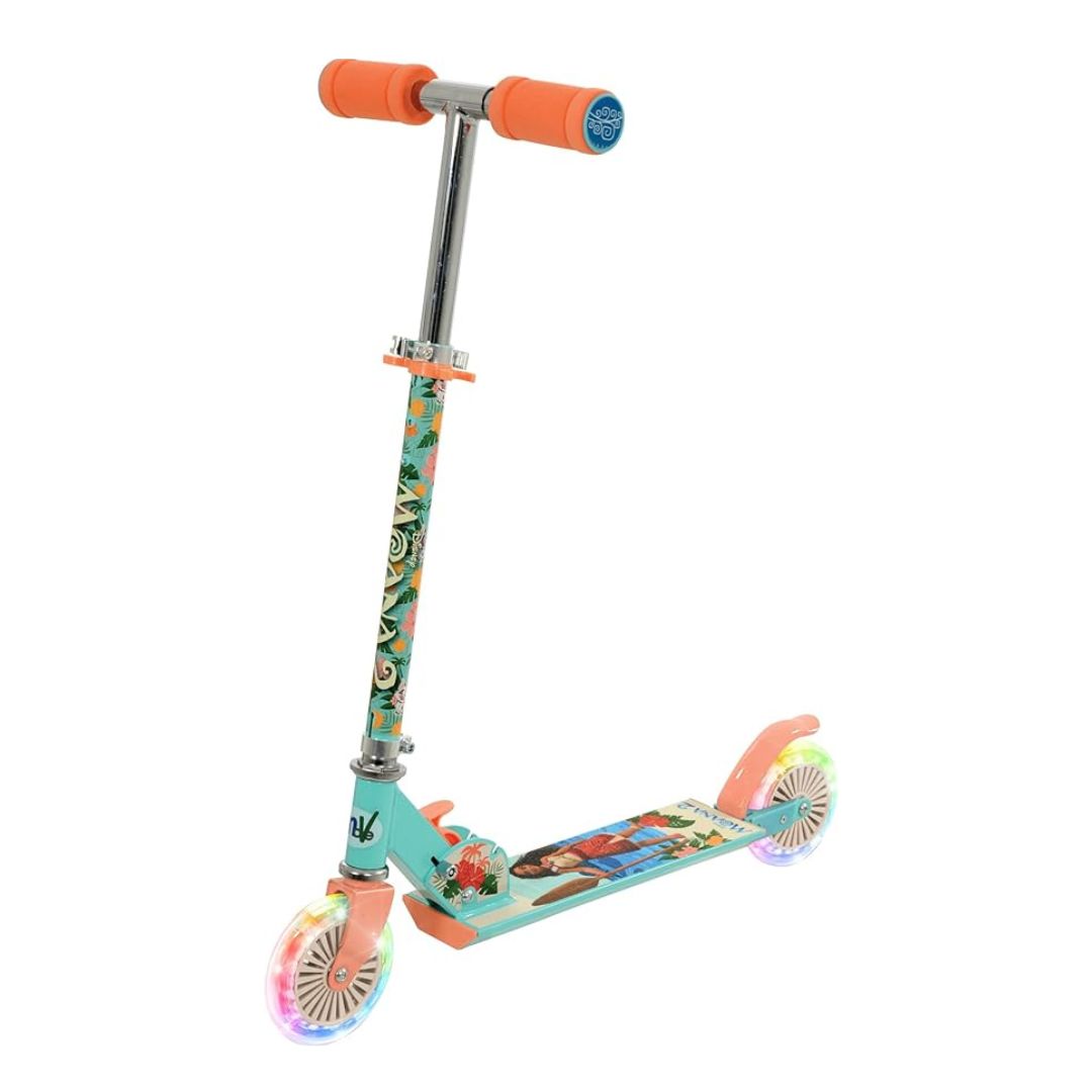  Moana Folding Inline Scooter with Light Up Wheels