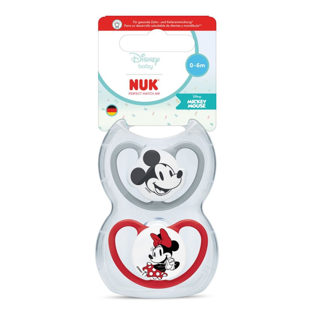NUK Perfect Match Air Baby Dummies 0–6 Months – (2 Pack)