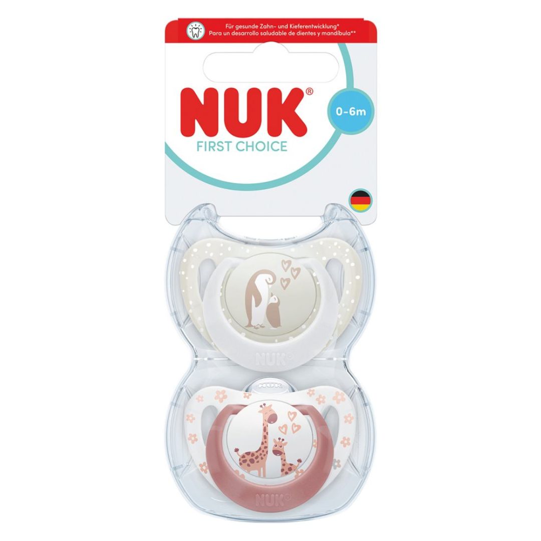 NUK First Choice Baby Dummies 0–6 Months – (2 Pack)