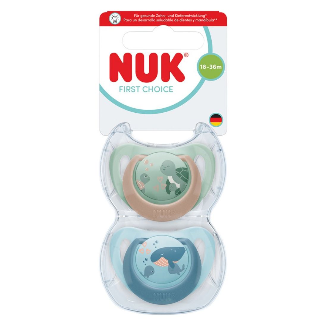 NUK First Choice Baby Dummies 18–36 Months –(2 Pack)