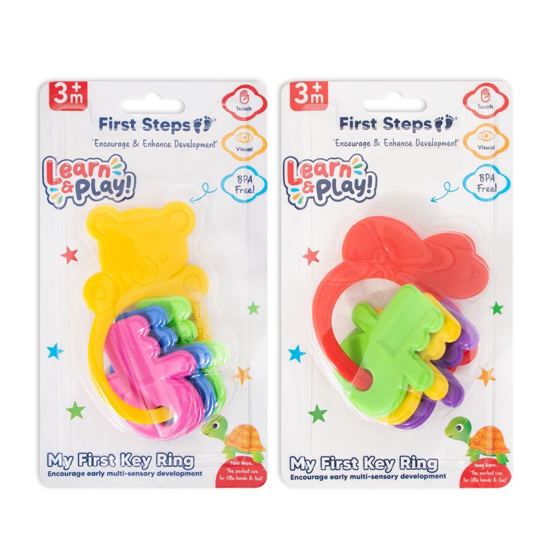 First Steps Learn & Play Key Ring Toy - 2 Assorted Designs