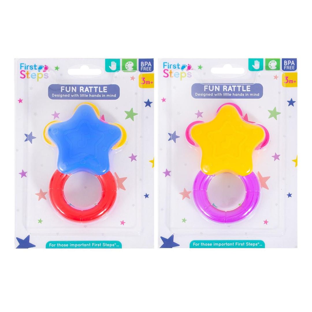 First Steps Star Fun Rattle Toy - 2 Assorted Colours