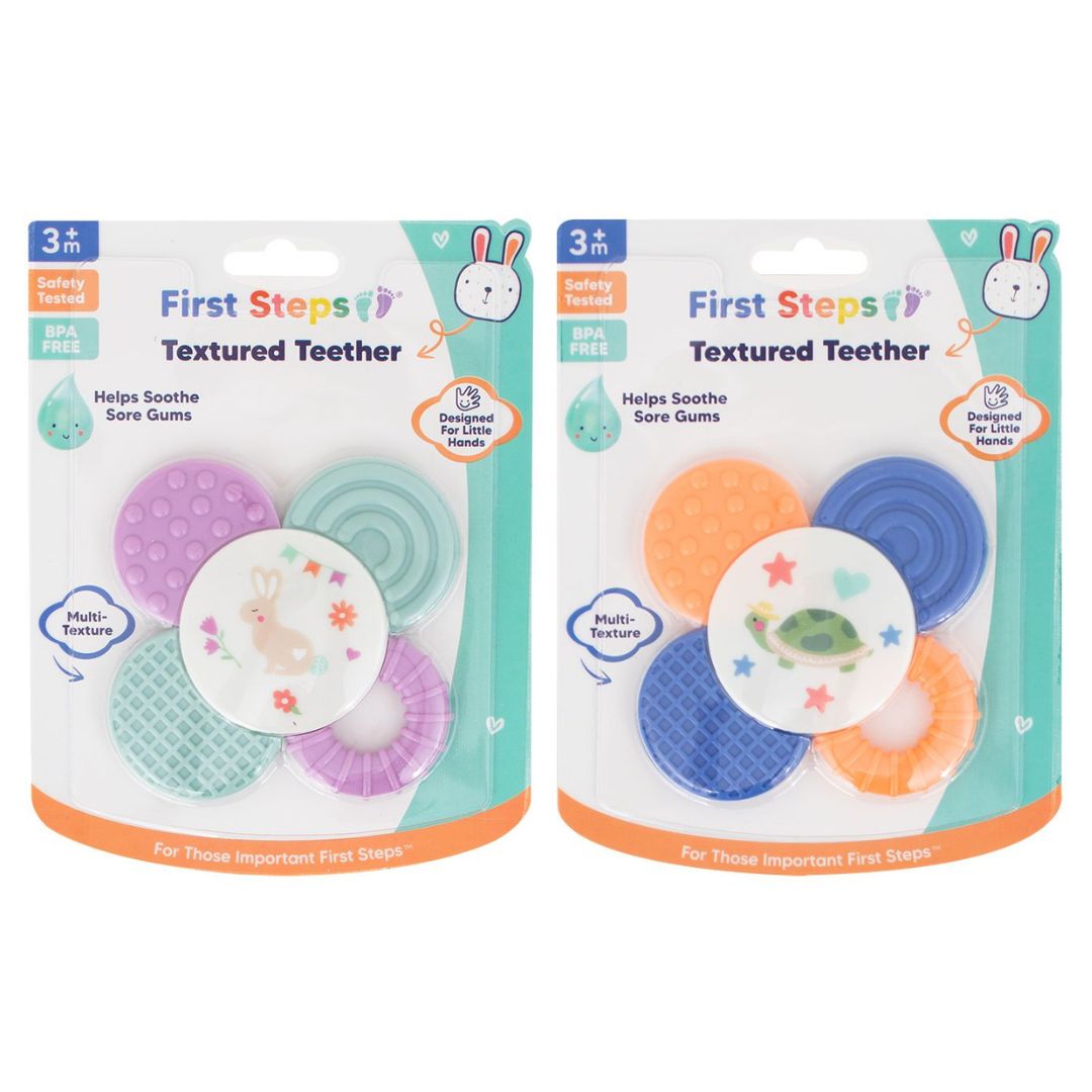 First Steps Textured Teether - 2 Assorted Designs