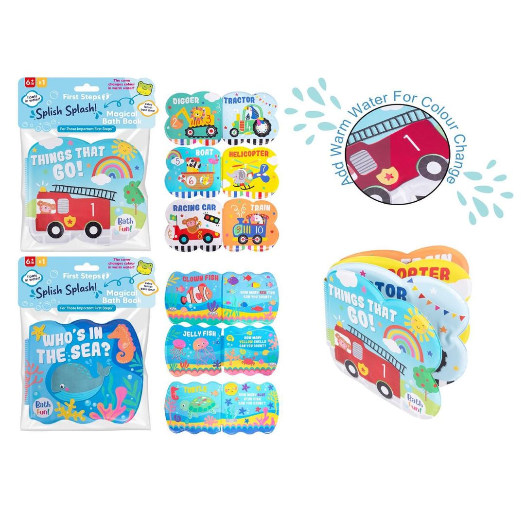 First Steps Colour-changing Bath Book - 2 Assorted Designs