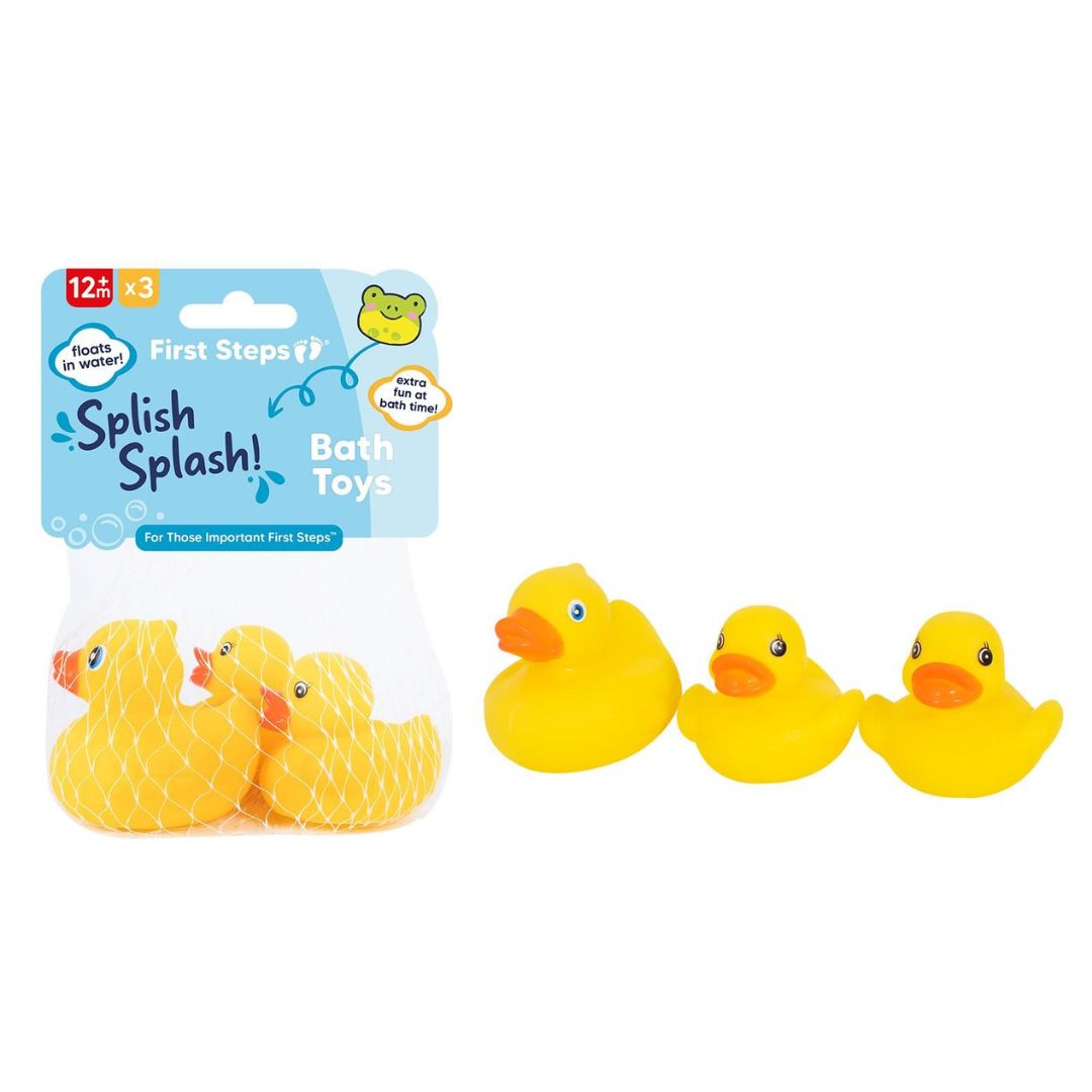 First Steps Splish Splash Vinyl Ducks - Pack of 3