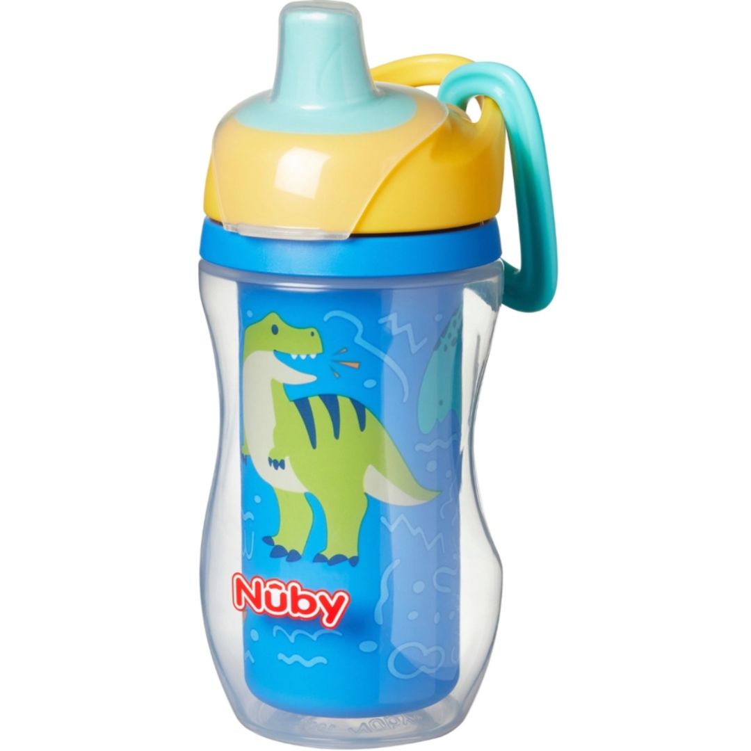 Nuby Insulated Sipper Cup – 9oz Toddler Cup with Silicone Spout & Travel Hook | 12 Months+