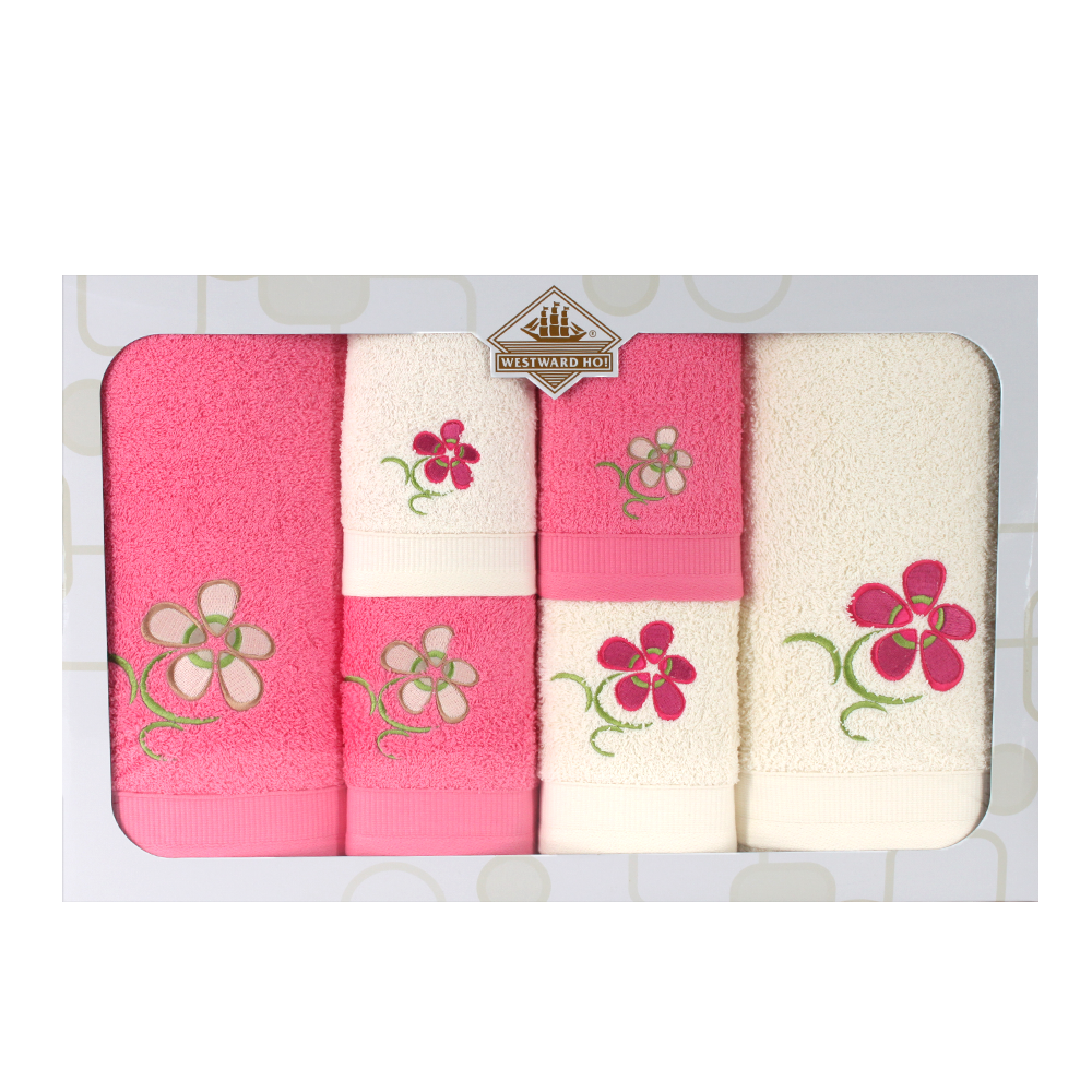 Westward Ho! 6 Piece Floral Boxed Towel Set