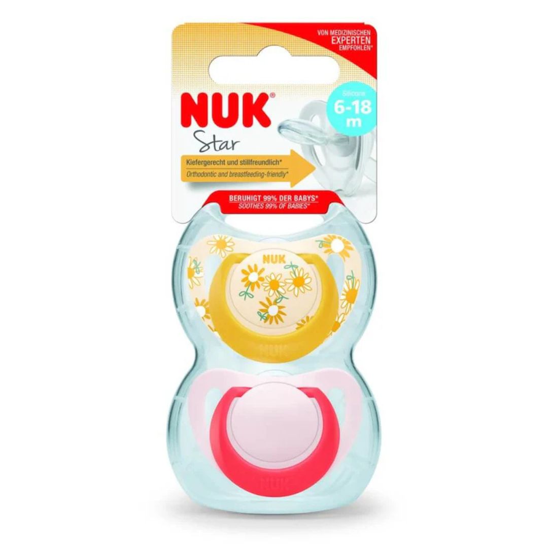 NUK Star Soother 6-18 Months BPA-Free Breastfeeding Friendly
